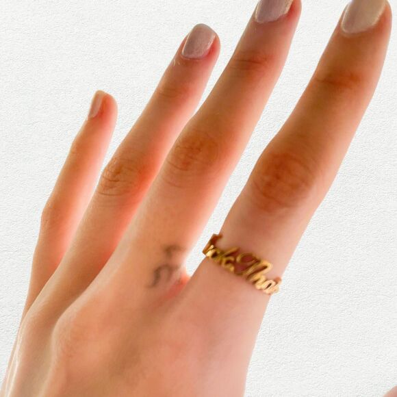 Gold "F*ck This F*ck That" Ring - Picture 2 of 8